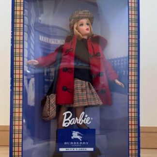 Barbie Doll BURBERRY BLUE LABEL Figure limited Edition Red coat plush Toy Doll