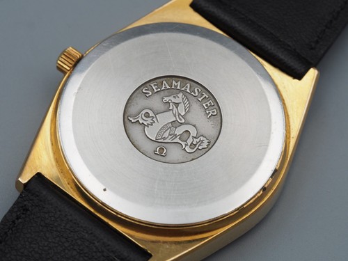 *Exc+5* OMEGA Seamaster Cal.1342 Quartz Gold Round Date Mens Vintage Watch Japan – Image 11
