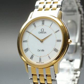 [Near MINT] Vintage Omega De Ville Cal.1378 32mm Quartz White Roman Dial Men's