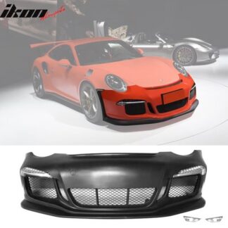 Fits 05-12 Porsche Carrera 911 997 to 991 GT3 RS Style Front Bumper Cover w/ DRL