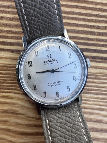 Omega Seamaster DeVille Arabic Numerals Dial Logo Automatic UniCase Mid Sized