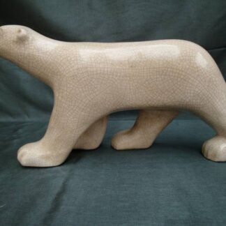 Statue Figurine Ours Animalier Style Art Deco Style Art Nouveau Porcelaine