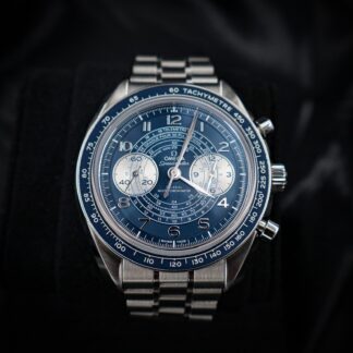 RARE! Omega Speedmaster Chronoscope Blue Dial 43mm 329.30.43.51.03.001 Box&Cards
