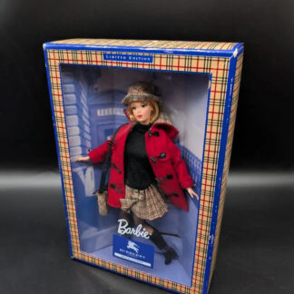 BURBERRY BLUE LABEL Barbie Doll limited Edition Red coat plush JAPAN NEW