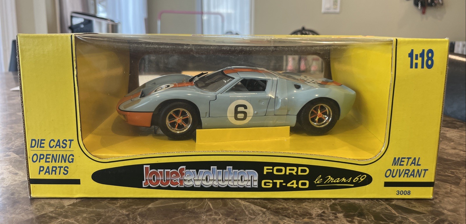 Jouef Evolution 1:18 Scale Ford GT 40 Le Mans Winner 1969 #6 Blue 3008 NEW