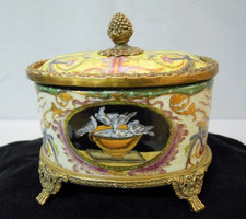 Boite Bijoux Colombe Oiseau Style Art Deco Style Art Nouveau Porcelaine