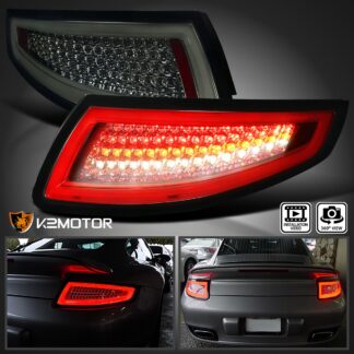 Smoke Fits 2005-2008 Porsche 911 997 Carrera GT3 Turbo LED Tube Tail Lights