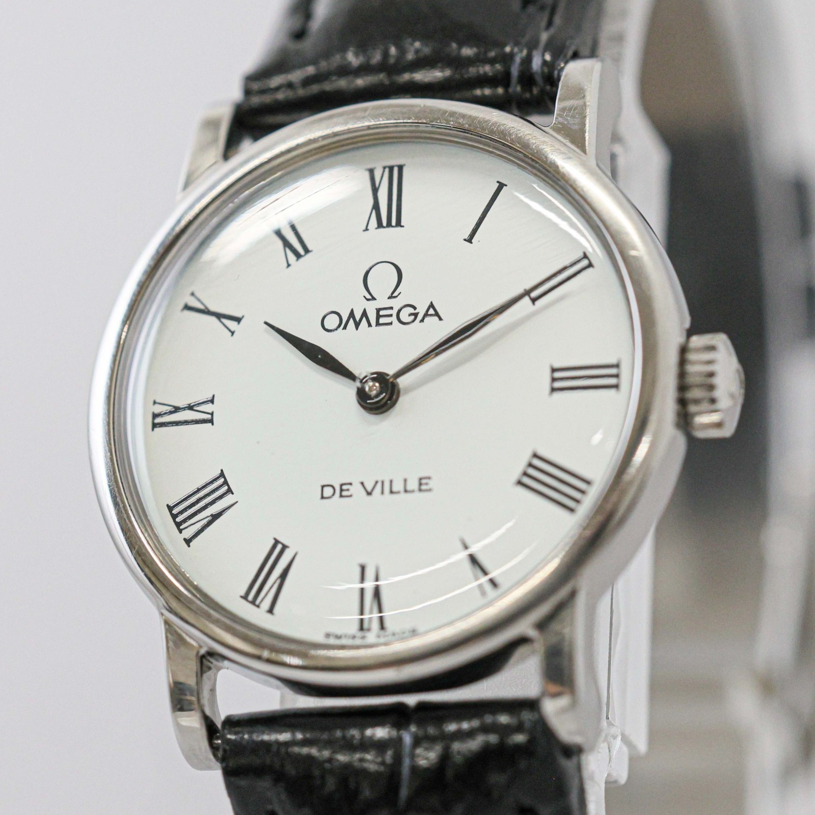 *NEAR MINT* Vintage OMEGA De Ville Cal.625 Manual Winding Roman White Dial Women