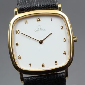 "Working As-is" OMEGA De Ville Cal.1378 White Dial Arabic Quartz Men Watch JAPAN