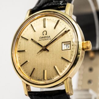 *NEAR MINT* Vintage 1975 OMEGA Seamaster Cal.1012 Automatic Date Gold 34mm Men's