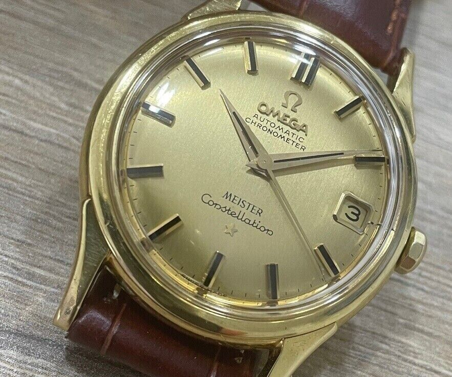 OMEGA CONSTELLATION MEISTER REF 14393 CAL 561 34.5mm 1961 18k SOLID GOLD