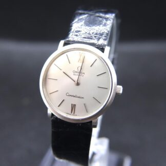 Omega Constellation Watch Men's Quartz 33mm Vintage Silver Round Swiss Made