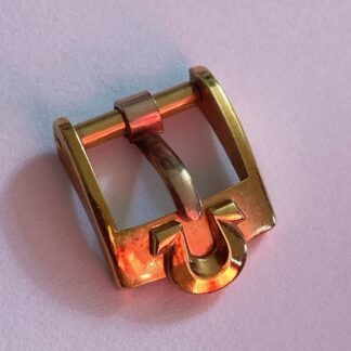 VINTAGE BOUCLE OMEGA EN PLAQUE OR 10 MM @ OMEGA BUCKLE 10 MM @ 100% ORIGINALE N6