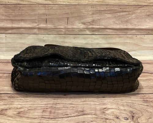 Francesco Biasia Large Brown Wide Leather Strap Hobo Shoulder Bag Purse – Image 3