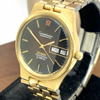 Omega Constellation Men's Watch Vintage Swiss Quartz Day Date Gold Steel 36mm