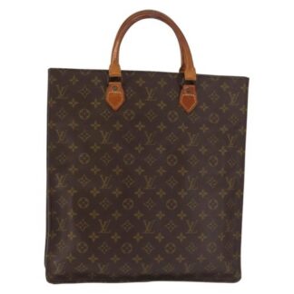LOUIS VUITTON Monogram Sac Plat Hand Bag Vintage M51140 LV Auth bs29434