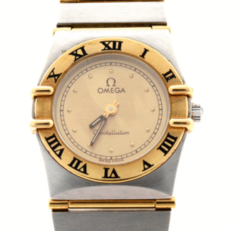 [Near MINT] OMEGA Constellation 795.1076 18K Gold Steel 22mm Quartz Ladies Watch