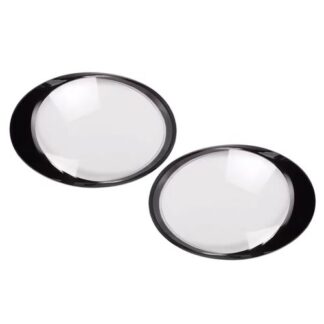 For Porsche 997 911 Carrera 2006-12 Pair Black border Headlight Lens Cover Shell