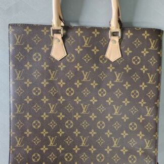 Vintage Louis Vuitton Le Sac Plat Tote Bag Monogram 1970s Leather Authentic