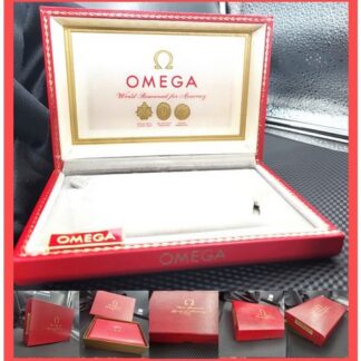 (EXCELLENT Cond.)Vintage Omega Constellation Watch Box Seamaster Red Inner+Outer