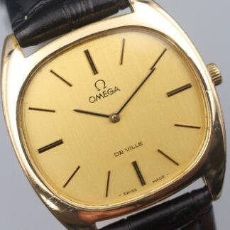 *Exc+5 OMEGA De Ville Cal.625 Hand Winding Gold Dial Mens Vintage Watch Japan