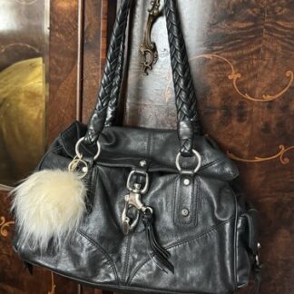Francesco Biasia Women Black Leather Shoulder Bag Very good condition