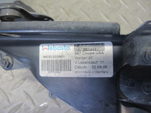 2005-2008 PORSCHE 911 997 REAR TRUNK LID SPOILER MOTOR DRIVE MECHANISM – Image 3