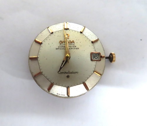 OMEGA CONSTELLATION VINTAGE COMPLETE MOVEMENT PIE PAN DIAL PINK MARKERS HANDS. – Image 2