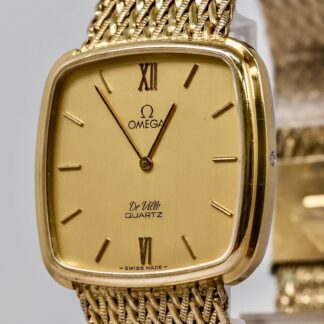 *NEAR MINT* Vintage 1980 OMEGA De Ville Cal.1365 Quartz Roman Gold Dial 32mm Men