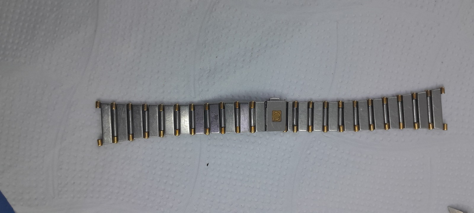 VINTAGE OMEGA CONSTELLATION 18 MM BRACELET REF 6104 / 465. GOLD & ST. STEEL