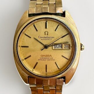 Vintage Omega Constellation Solid Gold Bezel Chronometer 168.0057 Cal 1021 Swiss
