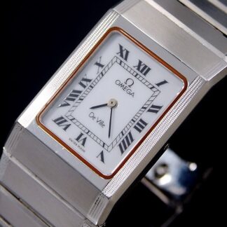 VINTAGE OMEGA DE VILLE QUARTZ WHITE DIAL DRESS MEN'S WATCH RARE ITEMS