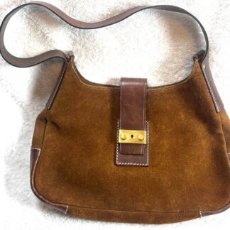 Francisco Biasia Brown Suede Handbag