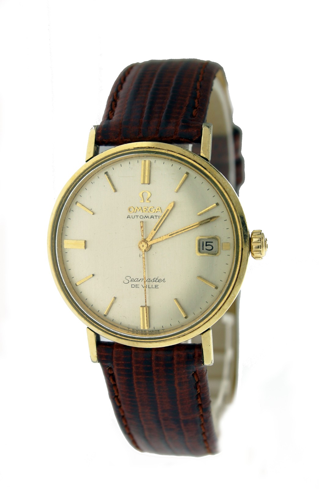Vintage Omega Seamaster DeVille 34mm Yellow Gold Filled Date Automatic Watch