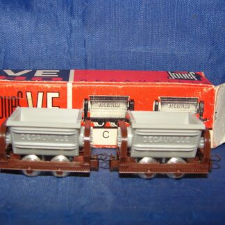 JOUEF HOE 2 WAGONS DUMP TRUCK DECAUVILLE V 20 ELECTRIC TRAIN BOX