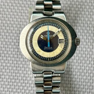 OMEGA Geneve Dynamic Tool 102 Automatic  Women's Watch Vintage Blue Silver Dial