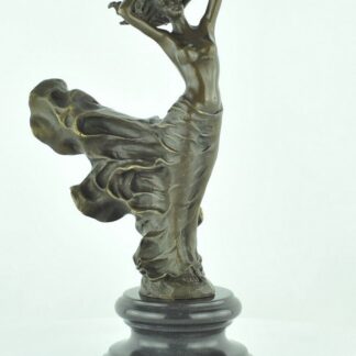 Statue Sculpture Danseuse Nue Sexy Style Art Deco Style Art Nouveau Bronze massi
