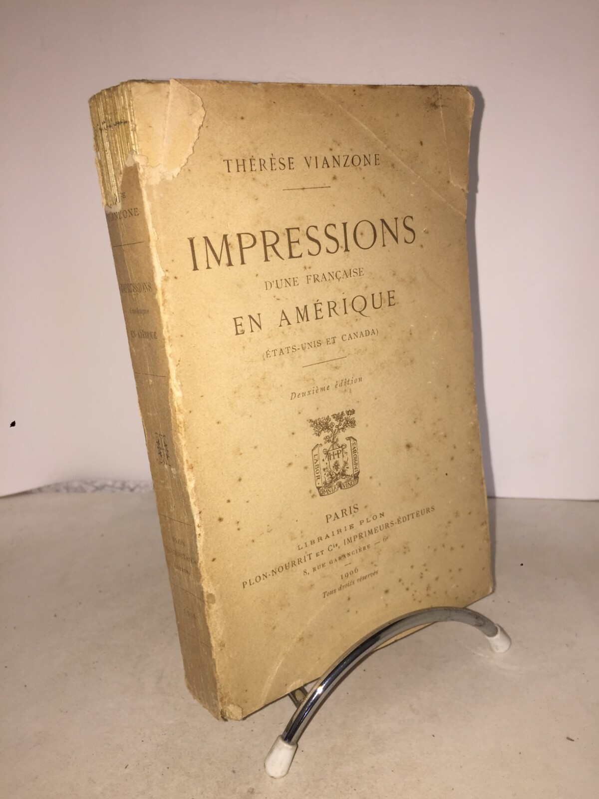 Impressions d'une française en Amérique par Thérèse Vianzone
