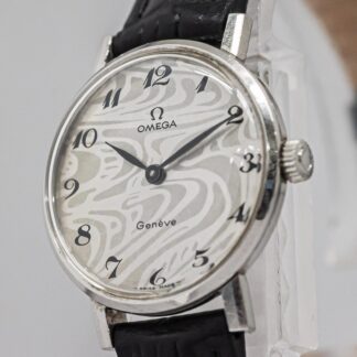 *NEAR MINT* Vintage OMEGA Geneve Cal.485 Manual Winding Silver Marble Dial Women