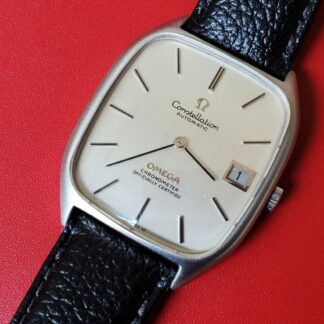 VINTAGE 1971  MEN  OMEGA  CONSTELLATION  CAL 1001  SS  AUTOMATIC  DATE  SERVICED