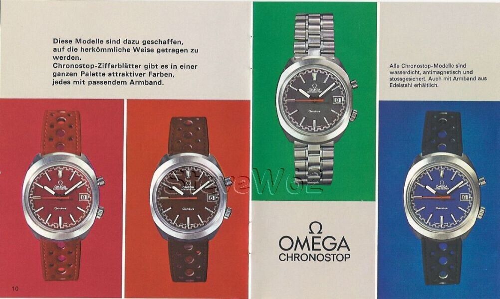 Véritable Corfam Bracelet Montre pour Omega Chronostop Références 145 Et 147