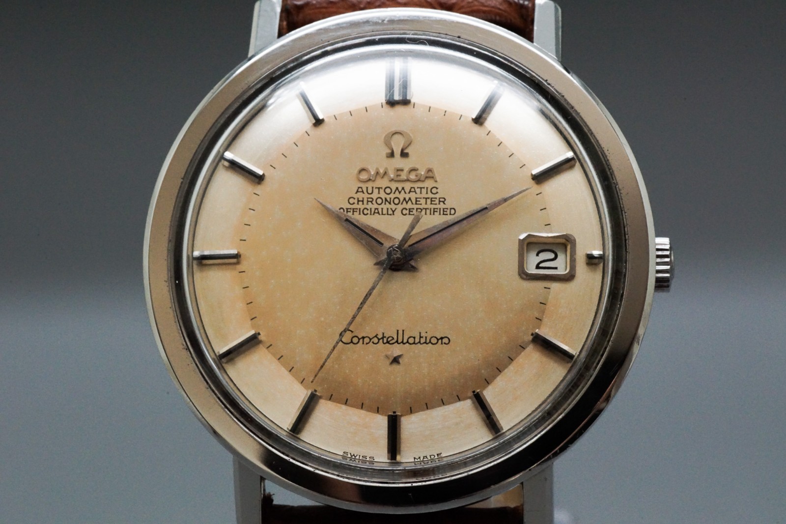 Vintage OMEGA Constellation Cal.561 168.004 Silver Dial Automatic Men's Watch