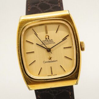 Vintage 1972 OMEGA Constellation Chronometer Cal.1250 Quartz Gold Dial Mens 32mm