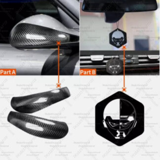 Real Carbon Fiber Side Mirror Cover Cap Add-on For 2005-2011 Porsche 997 911 987