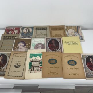 Lot 16 programmes theatre Epoque Art Deco 1930 french Barjansky Sarah Bernhardt