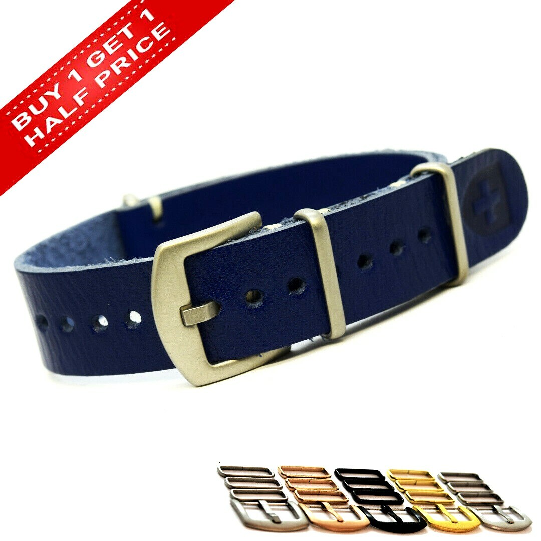 Bracelet montre en cuir,Zulu militaire strap,adapté la Breitling, 18/20/22/24 mm