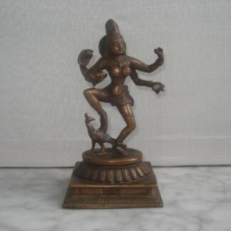 STATUETTE BRONZE Hindoue Déesse Indienne SARASVATI