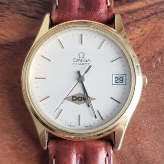 Vintage Omega Quartz Seamaster Men's Wristwatch DOW Company Logo Dial, Cal. 1337