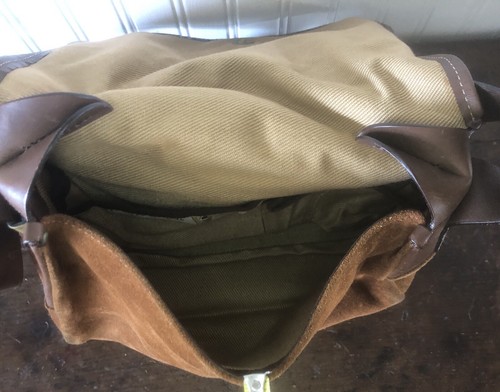 Vintage Francesco Biasia Ladies Leather Suede Flap Shoulder Bag Cognac – Image 7