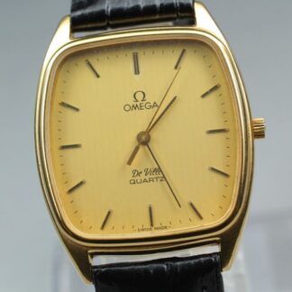Vintage 1980 / New Batt ◆N MINT◆ Omega Deville Qz Cal.1336 Gold 31mm Men's Watch